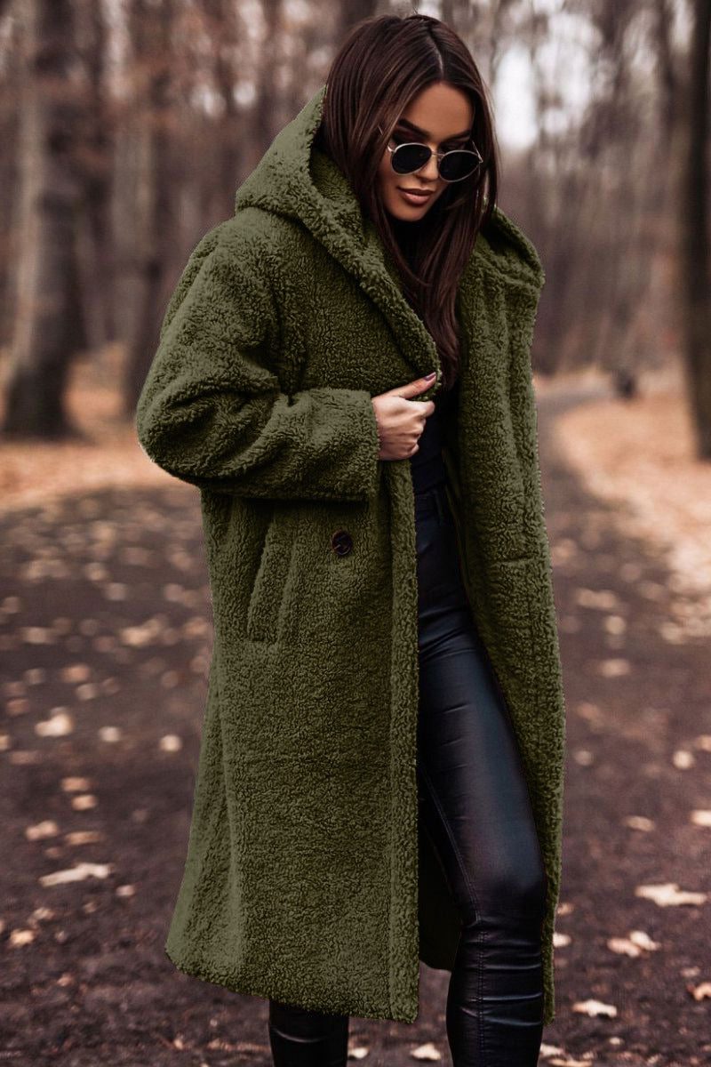 Oversized Teddy Fleecefrakke til Damer