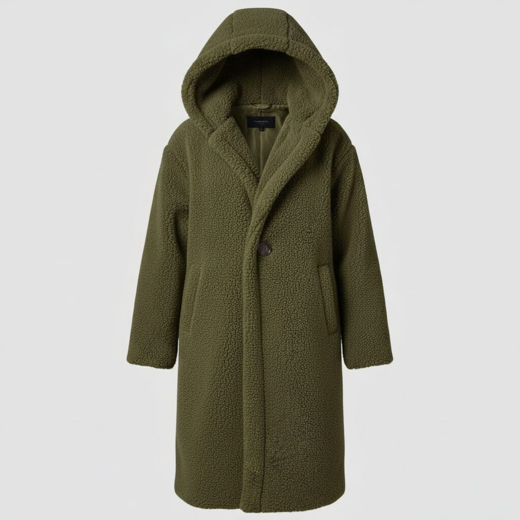 Oversized Teddyfrakke med Hætte til Damer - View 6