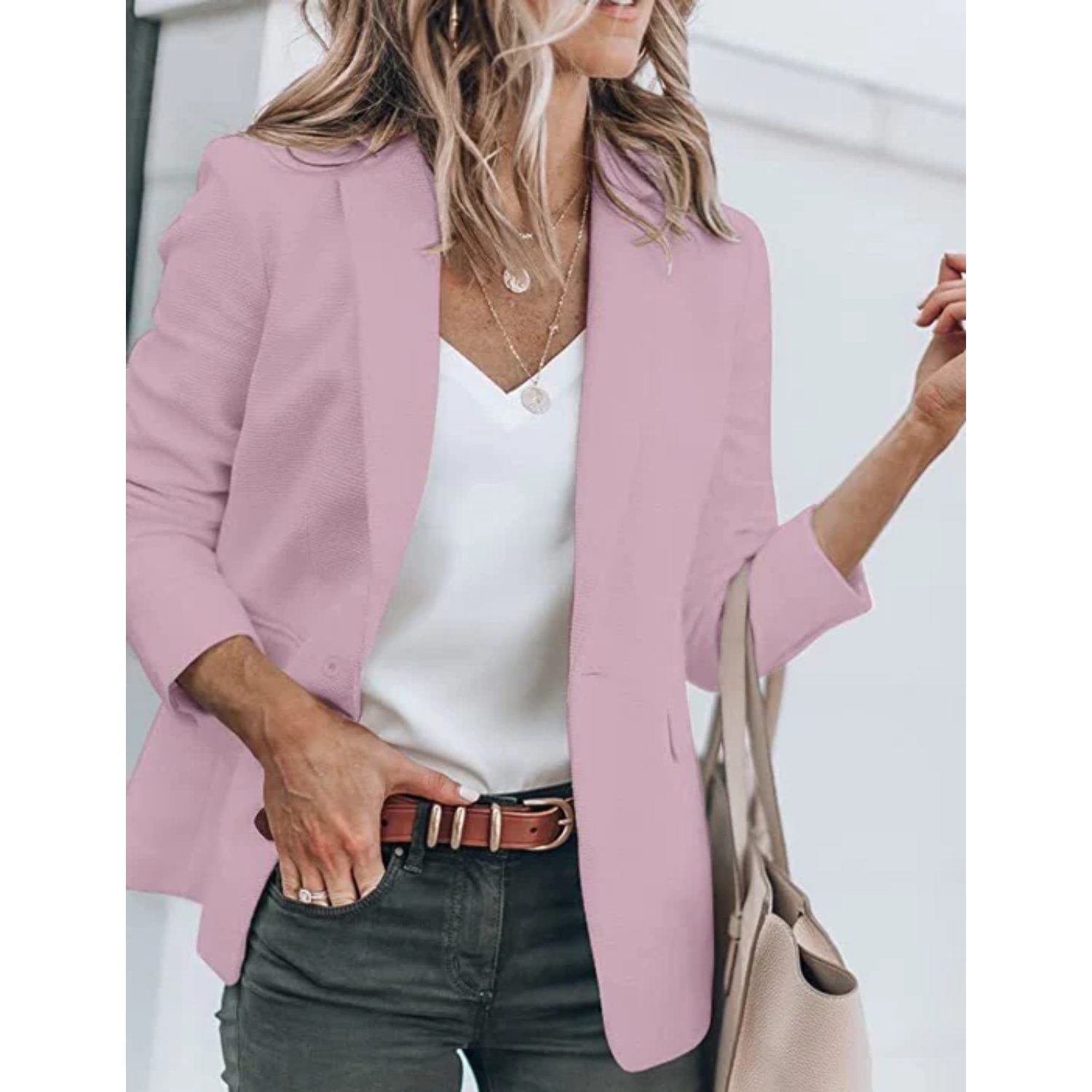 Oversized Blazer med Lange Ærmer til Damer - View 2