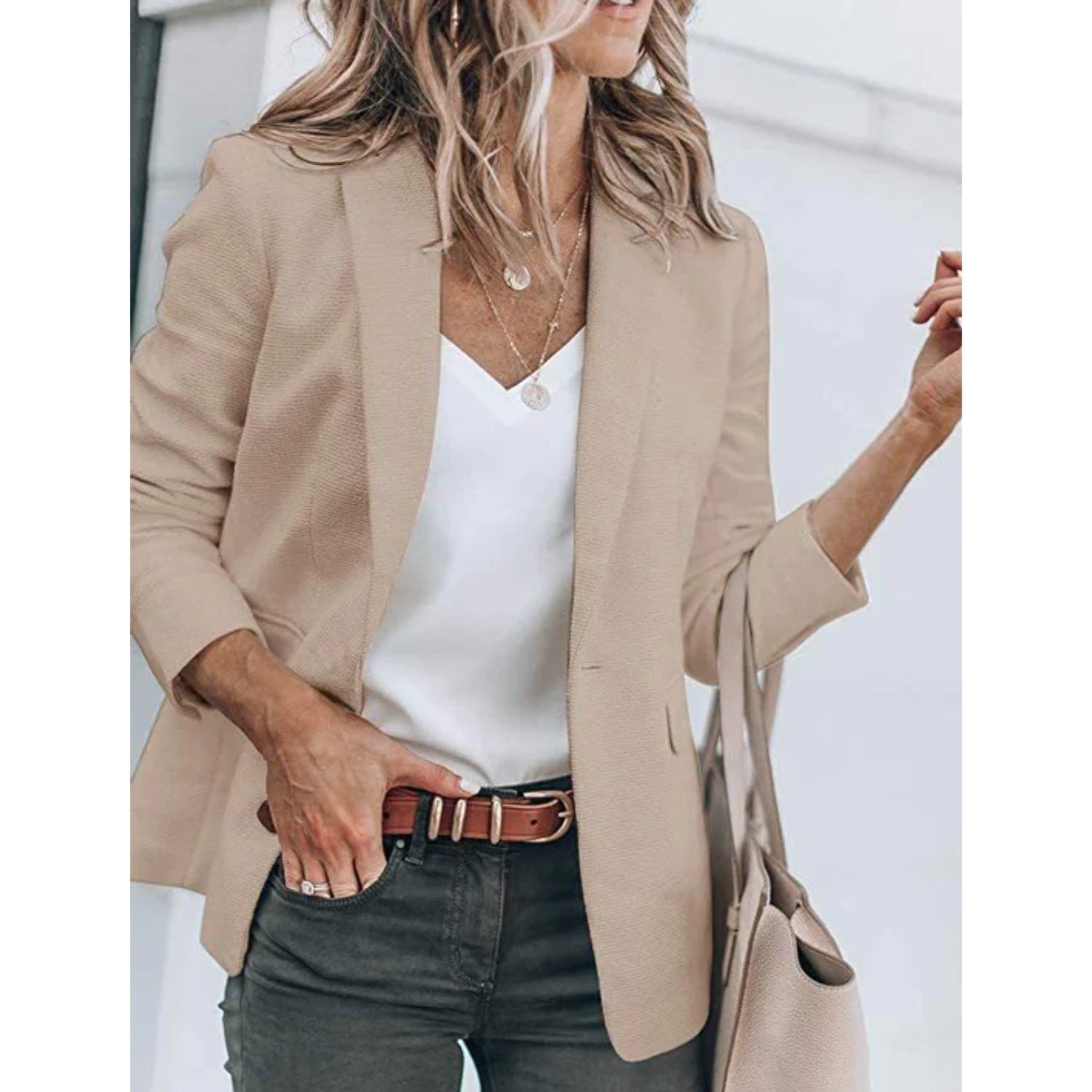Oversized Blazer med Lange Ærmer til Damer - View 4