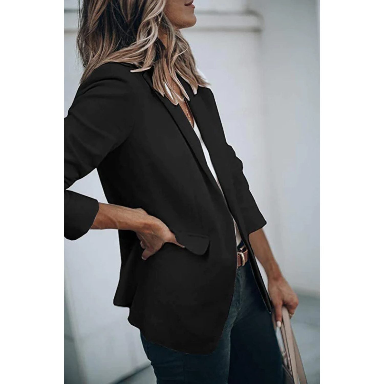 Oversized Blazer med Lange Ærmer til Damer