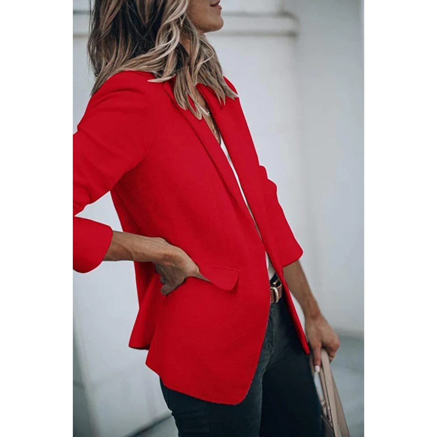 Oversized Blazer med Lange Ærmer til Damer - View 9