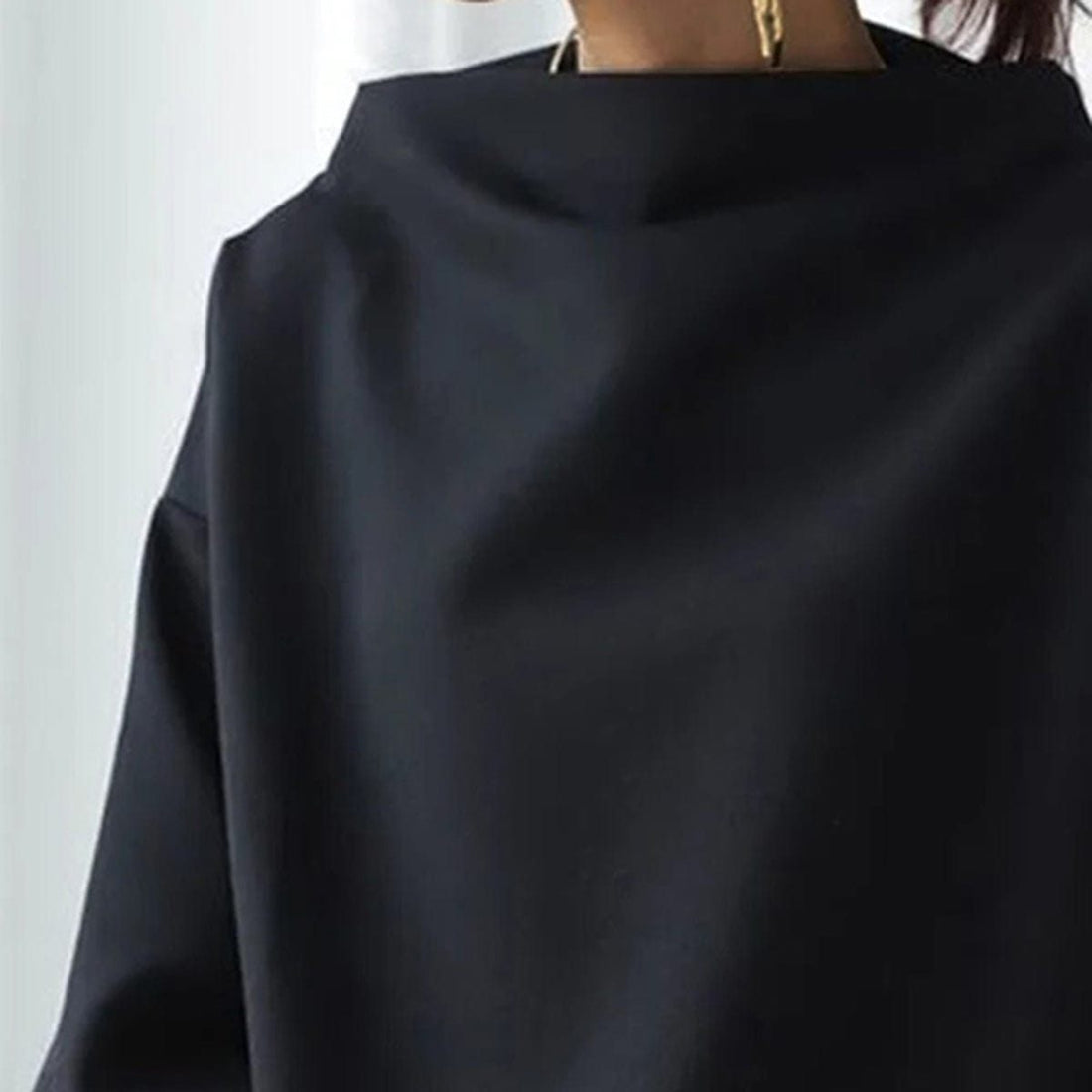 Oversized Bluse med Rullekrave til Damer