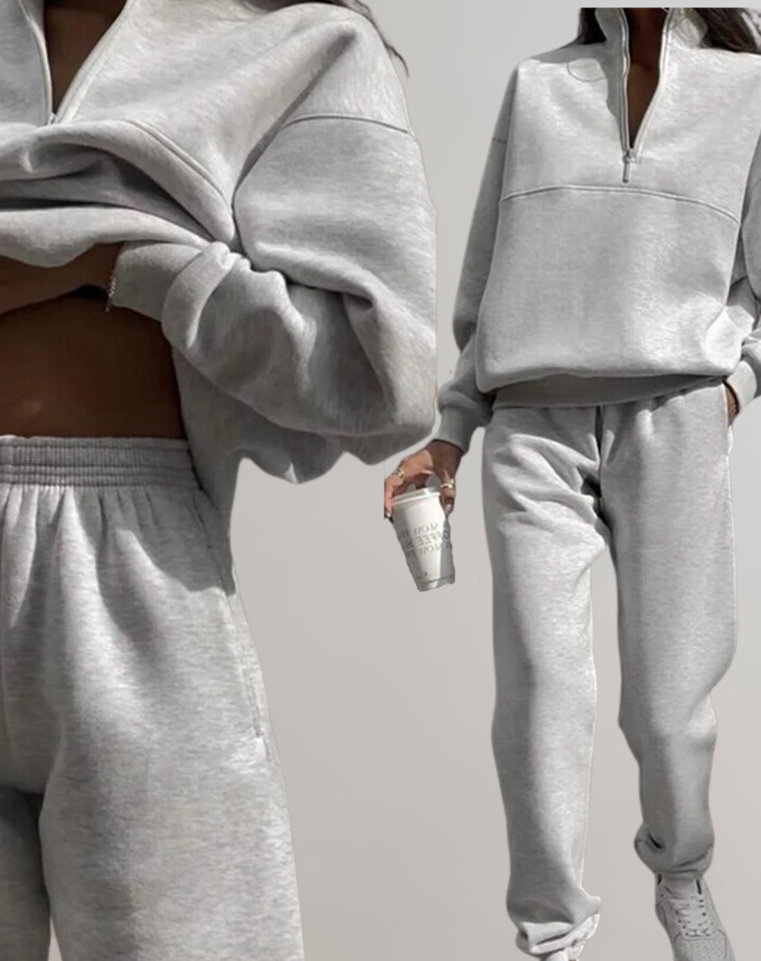 Oversized Fleece Joggingbukser Sæt til Damer