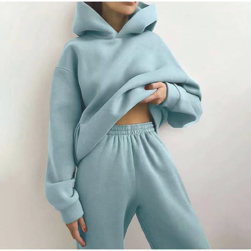 Oversized Hoodie- og Joggingbukser-Sæt til Damer