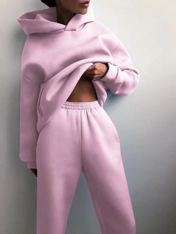 Oversized Hoodie- og Joggingbukser-Sæt til Damer