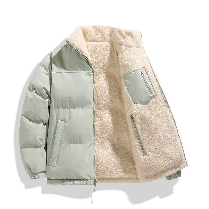 Oversized Steppjakke med Fleece Foring til Damer - Grøn