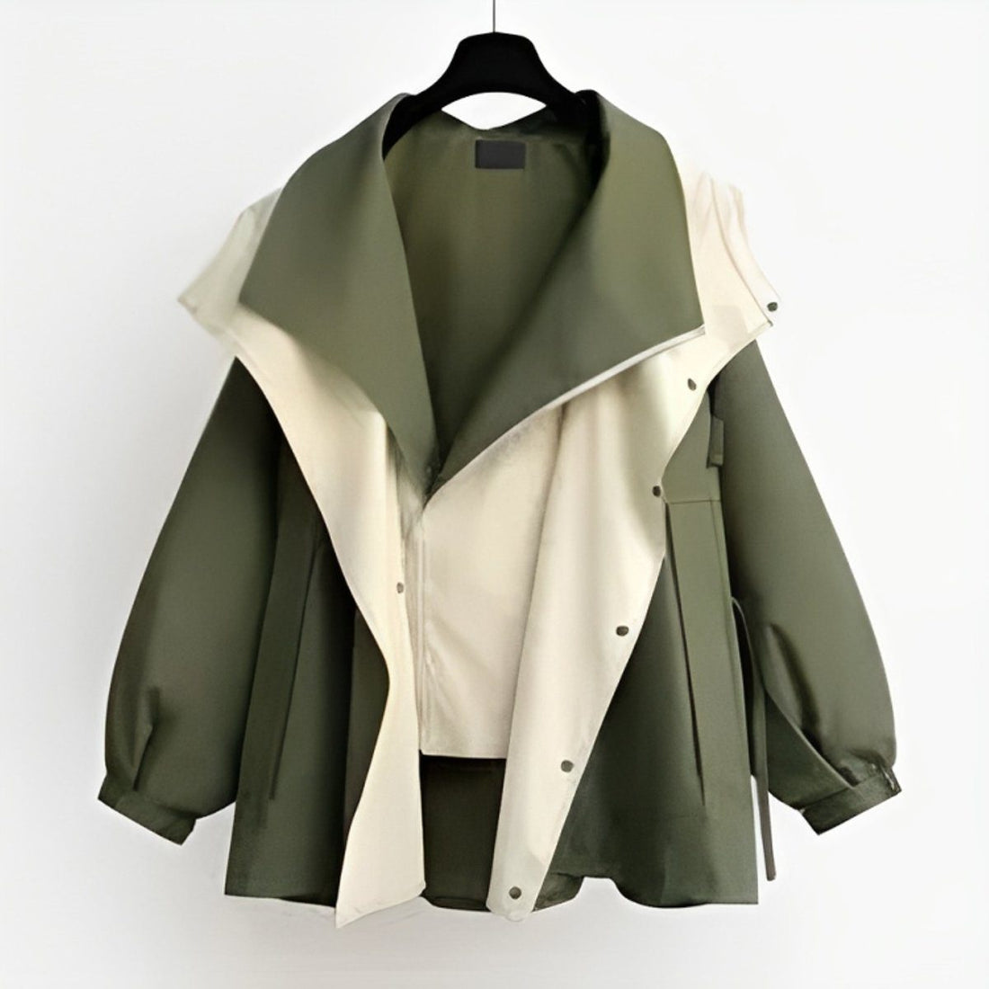 Oversized Trenchcoat med Dobbelt Krave til Damer