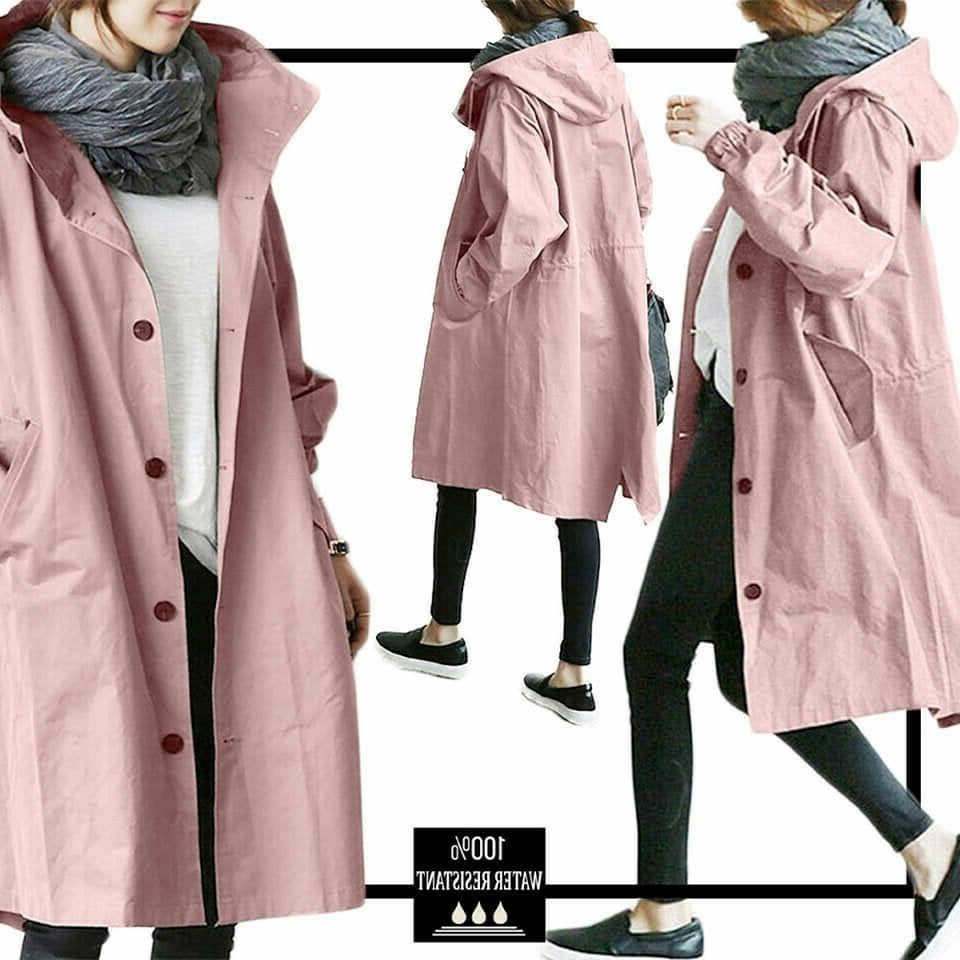 Oversized Trenchcoat med Hætte til Damer