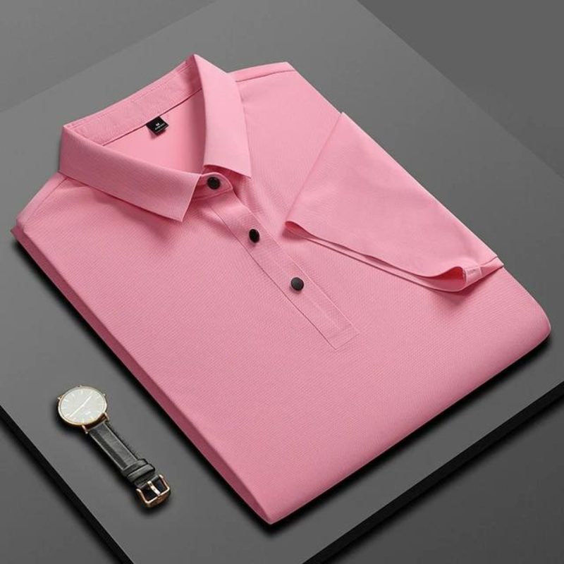 Poloshirt med Korte Ærmer til Herrer - Rose