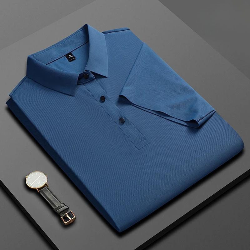 Poloshirt med Korte Ærmer til Herrer - Blå