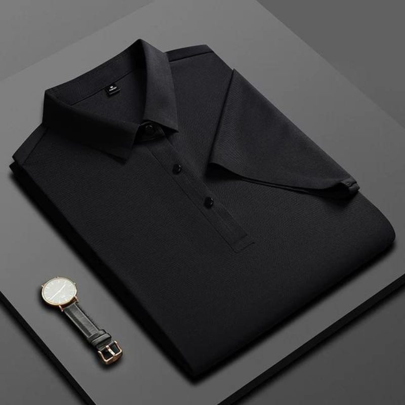 Poloshirt med Korte Ærmer til Herrer - Sort