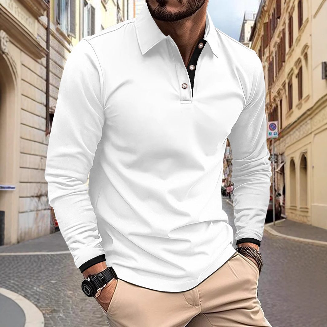 Poloshirt med Lange Ærmer til Herrer