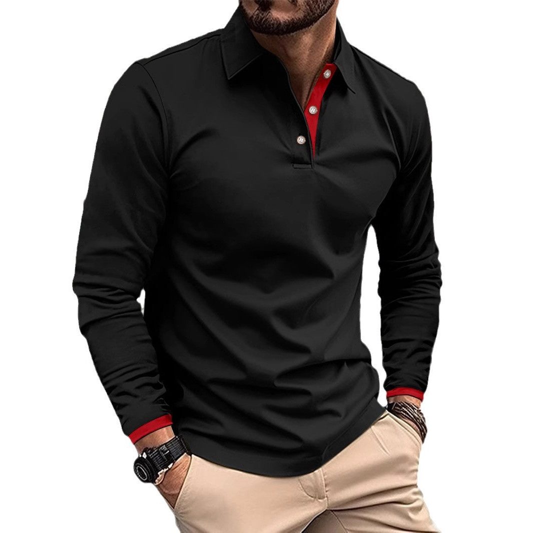 Poloshirt med Lange Ærmer til Herrer