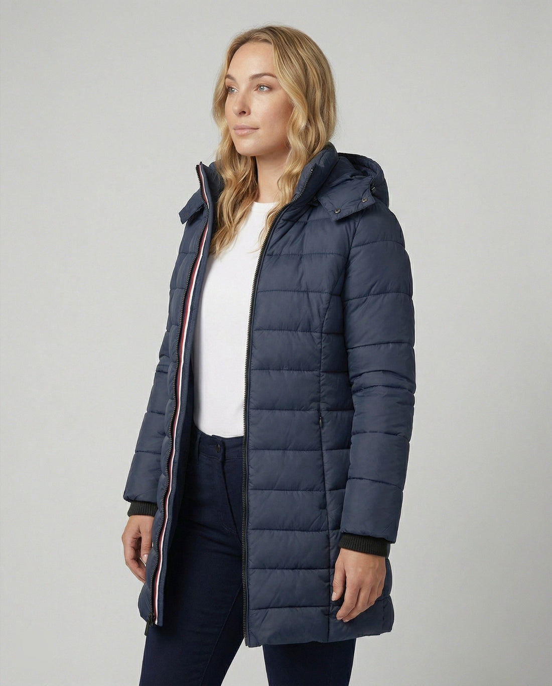 Quiltet Parka med Hætte til Damer
