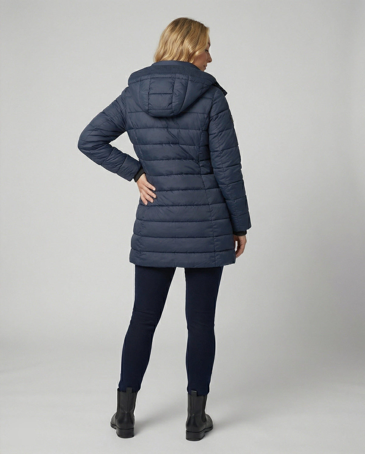 Quiltet Parka med Hætte til Damer - View 4