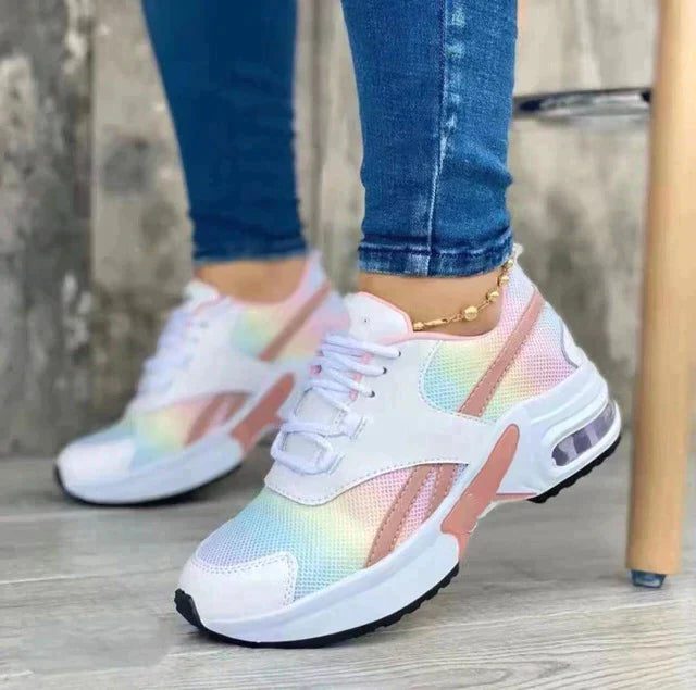 Regnbue Sneakers med Blokhæl til Damer