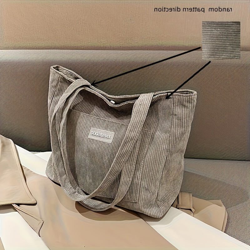 Ribstof Shopper Taske til Damer - View 6