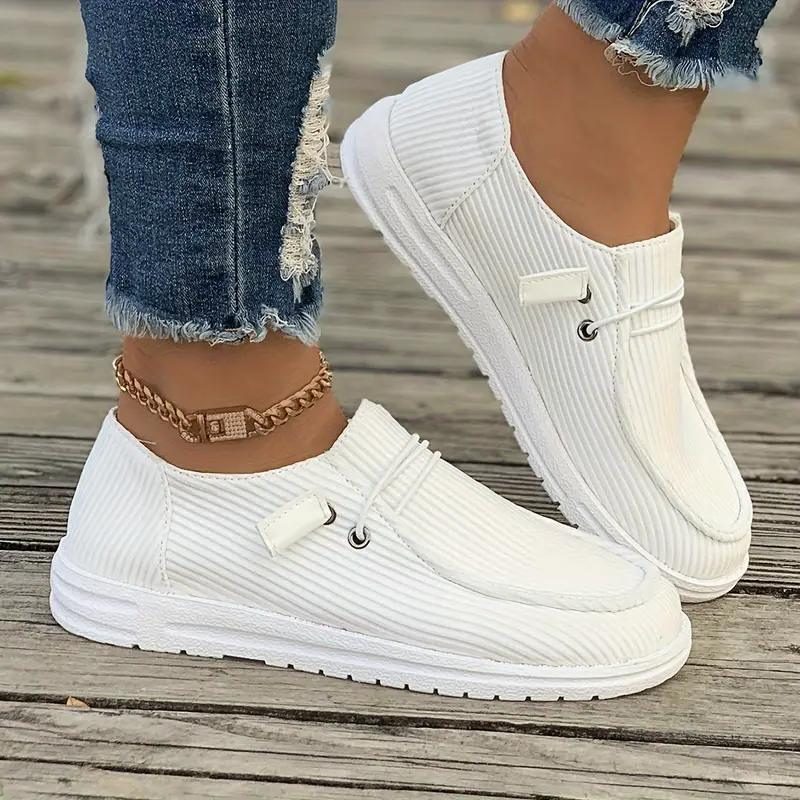 Ribstrikket Slip-On Loafers til Damer