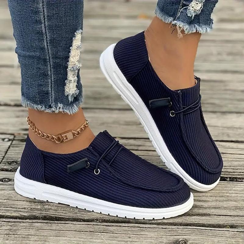 Ribstrikket Slip-On Loafers til Damer