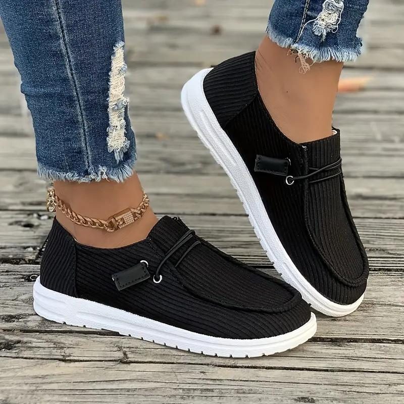 Ribstrikket Slip-On Loafers til Damer