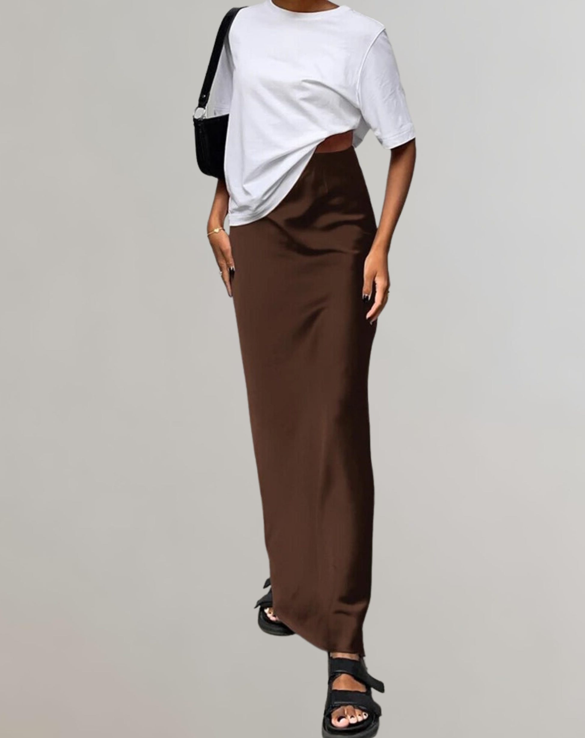 Satin Maxi Nederdel til Damer