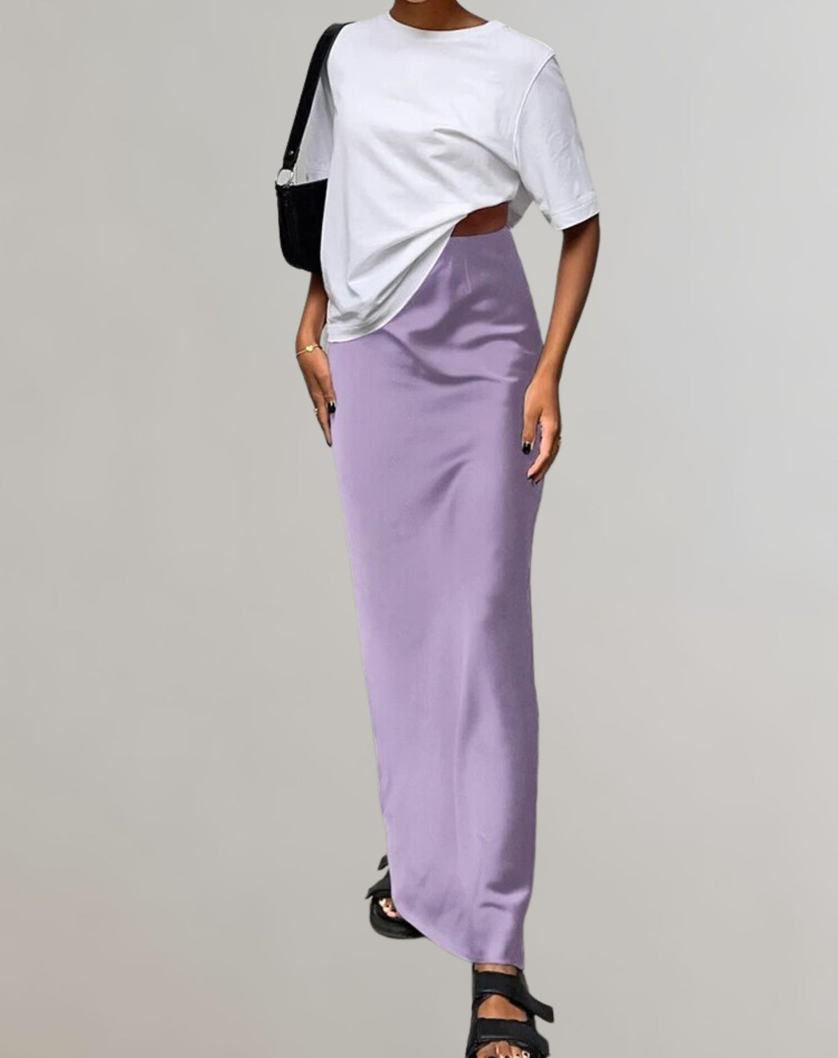Satin Maxi Nederdel til Damer