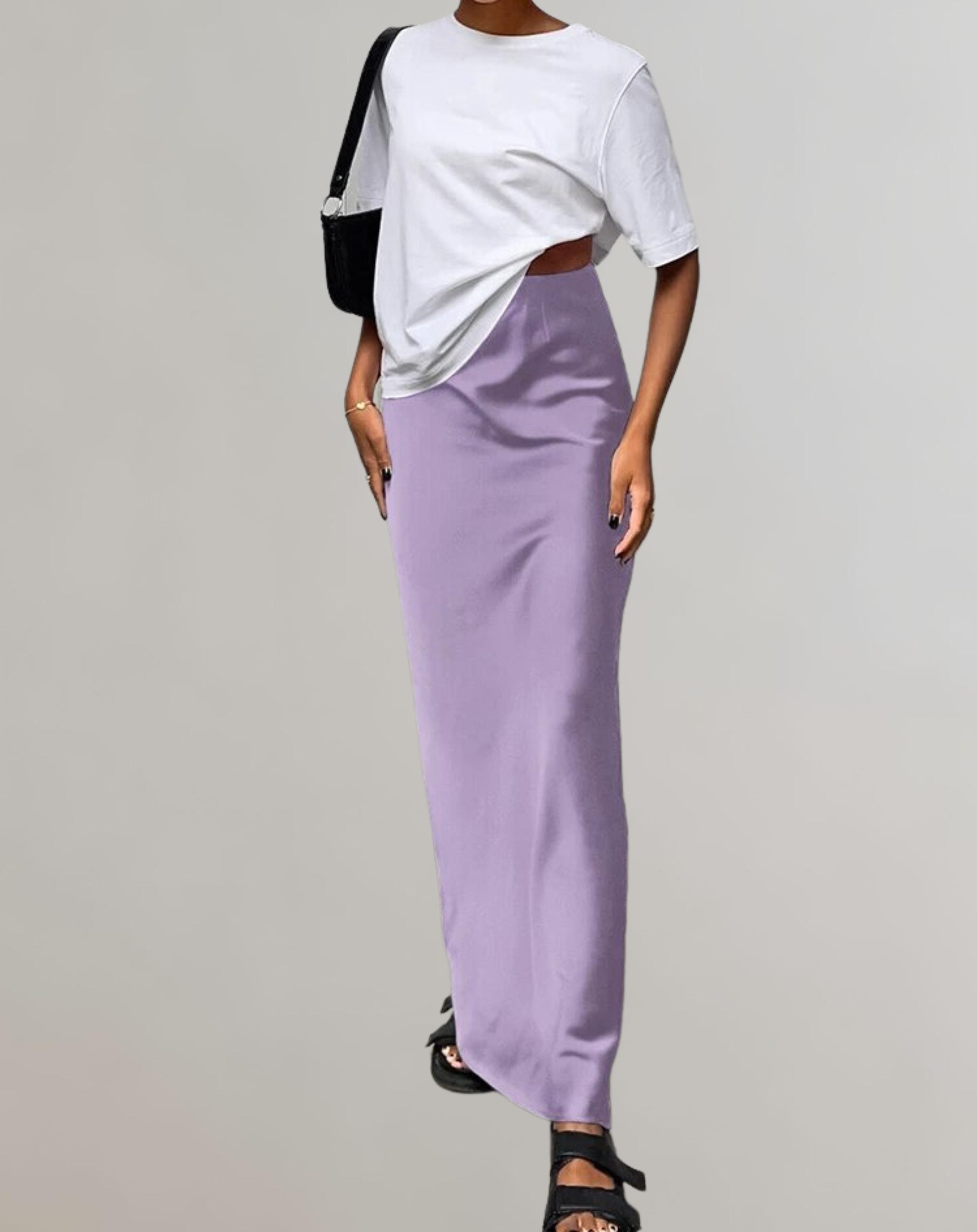 Satin Maxi Nederdel til Damer