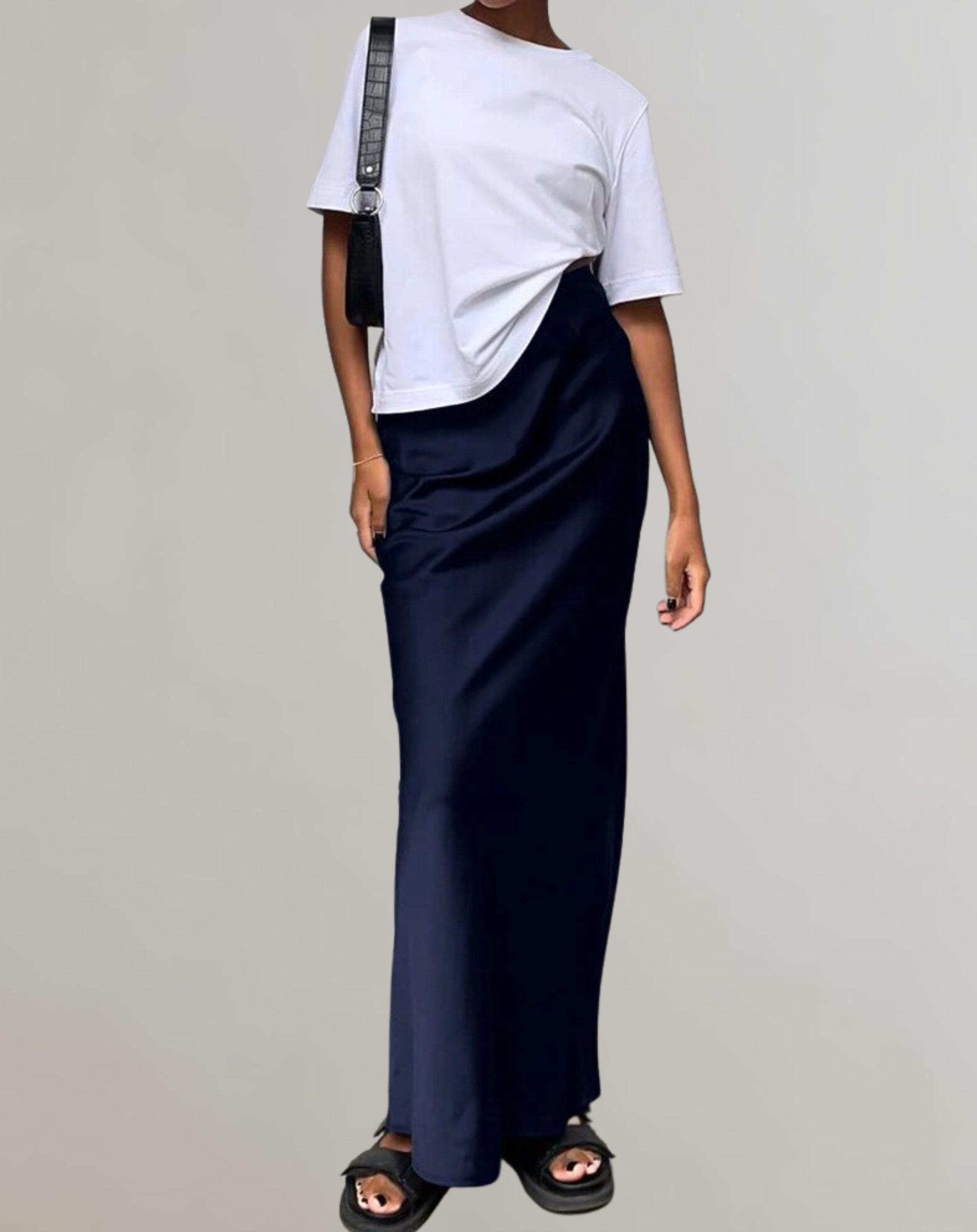 Satin Maxi Nederdel til Damer