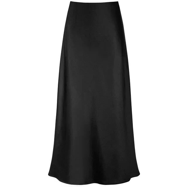 Satin Midi Nederdel til Damer