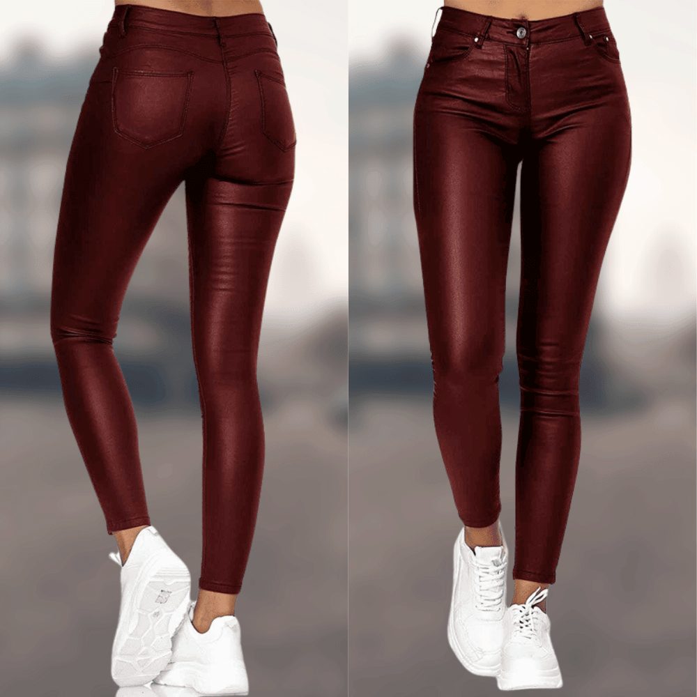 Slim Fit Polyester Bukser til Damer - View 2
