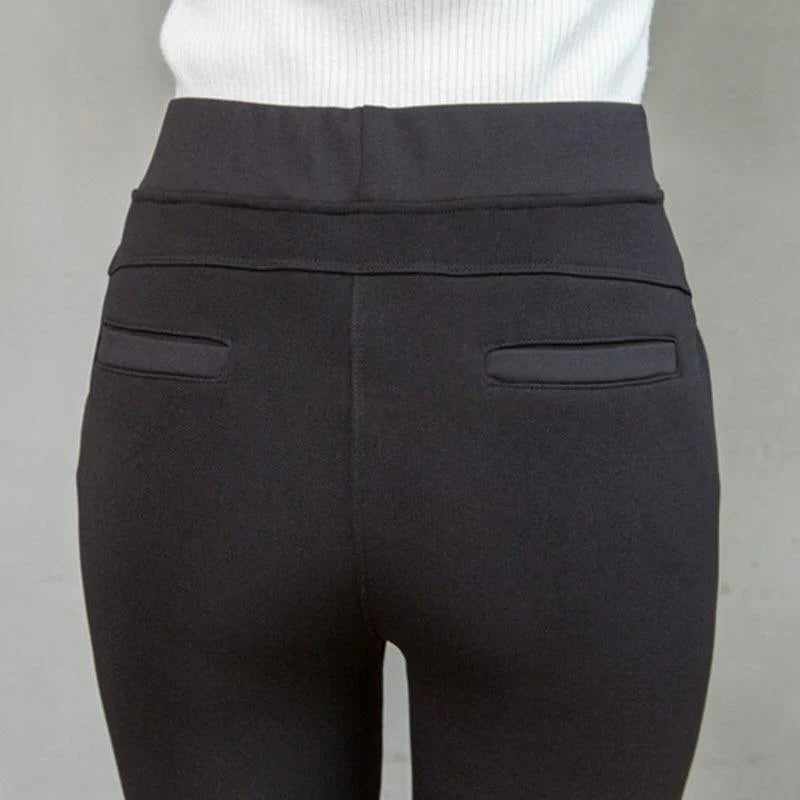 Slim Fit Termobukser med Polstret Konstruktion til Damer - View 4