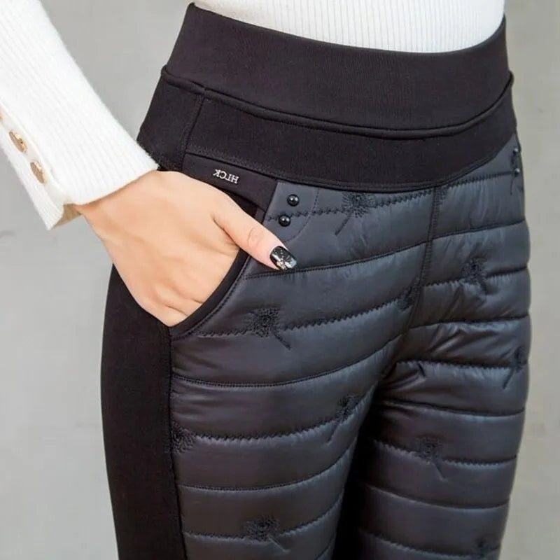 Slim Fit Termobukser med Polstret Konstruktion til Damer - View 5