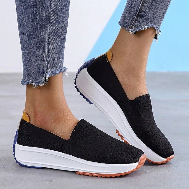 Slip-On Sneakers med Blokhæl til Damer