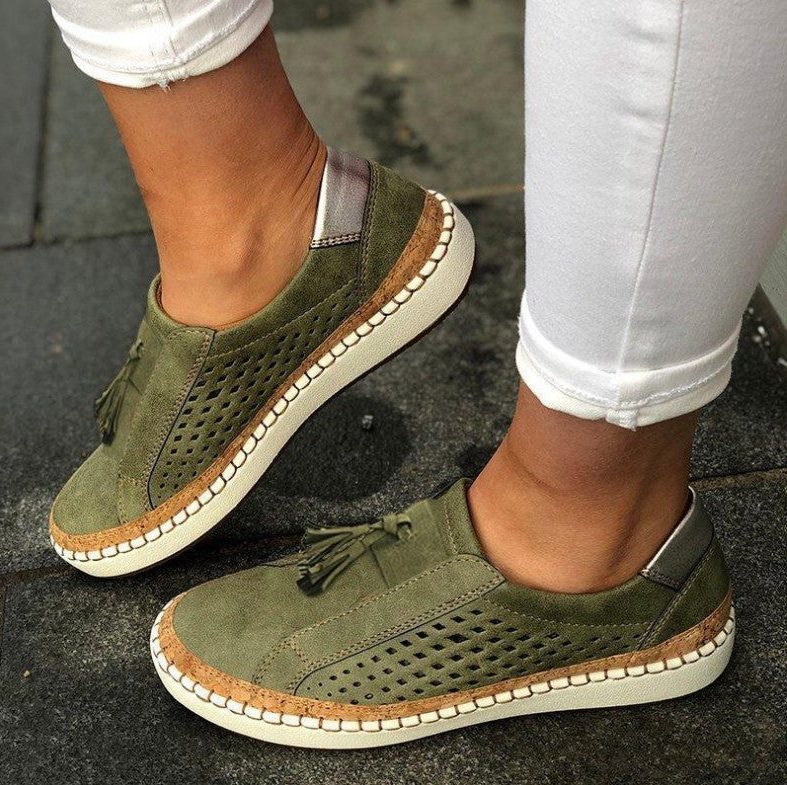 Slip-On Sneakers med Kvast til Damer