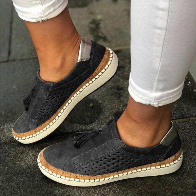 Slip-On Sneakers med Kvast til Damer