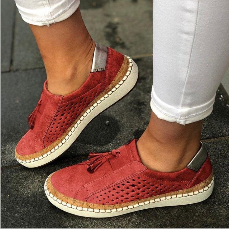 Slip-On Sneakers med Kvast til Damer