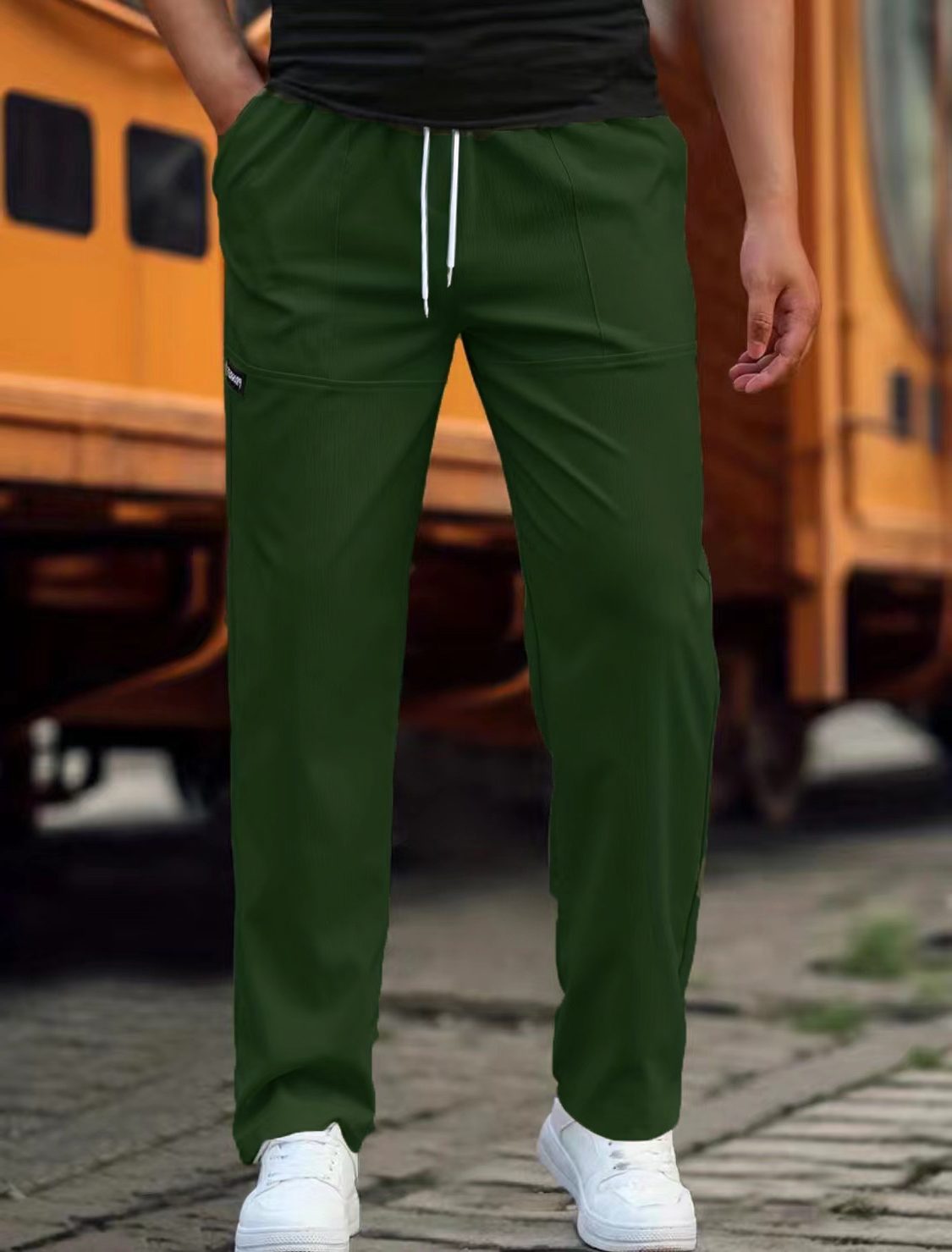 Straight Leg Joggingbukser til Herrer - Grøn