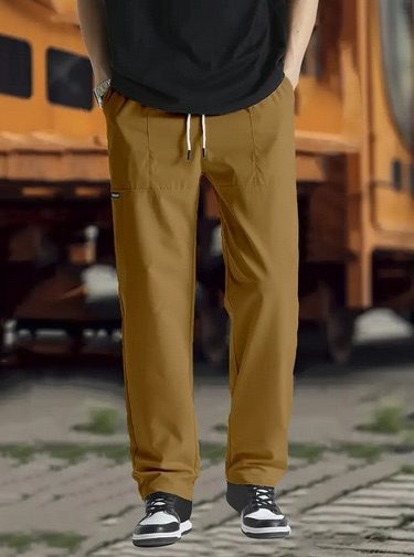 Straight Leg Joggingbukser til Herrer - Khaki