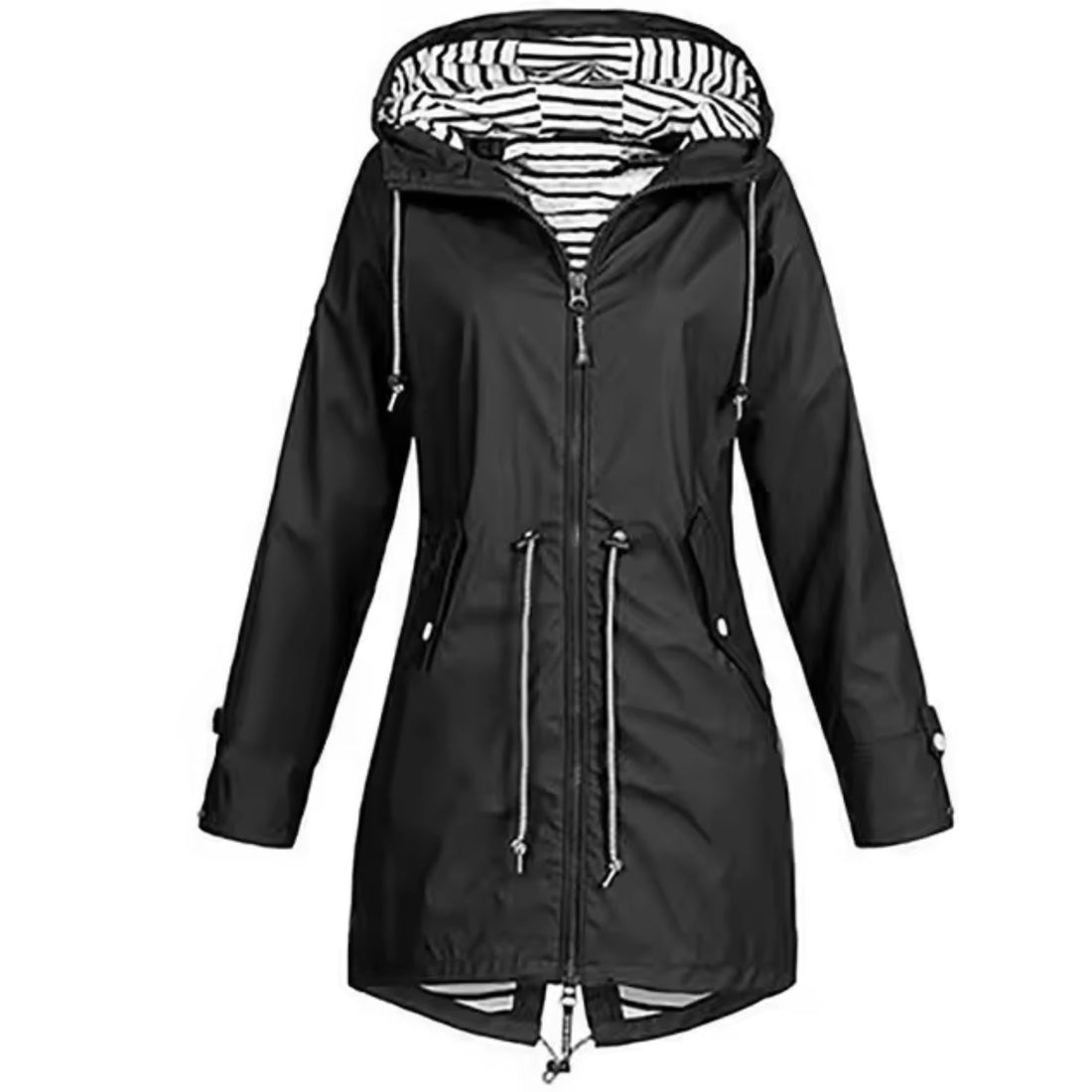 Stribet for Parka med Snøre til Damer