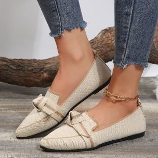Strikkede Loafers med Spids Tå til Damer