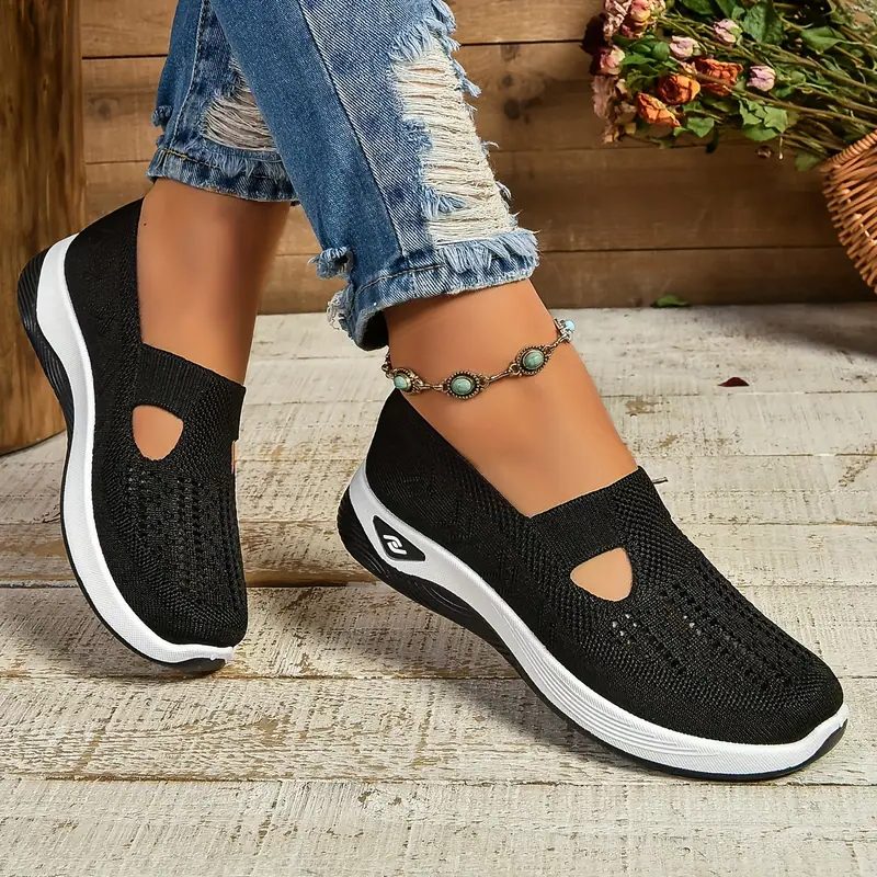 Strikkede Sneakers med Åben Tå til Damer