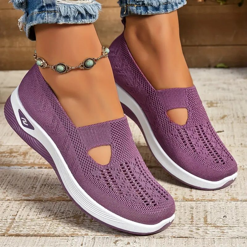 Strikkede Sneakers med Åben Tå til Damer