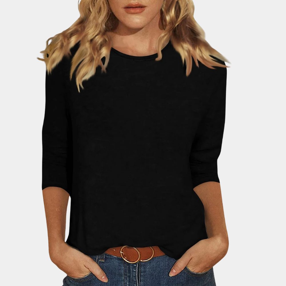 T-shirt med Tre-Fjerdedels Ærmer til Damer