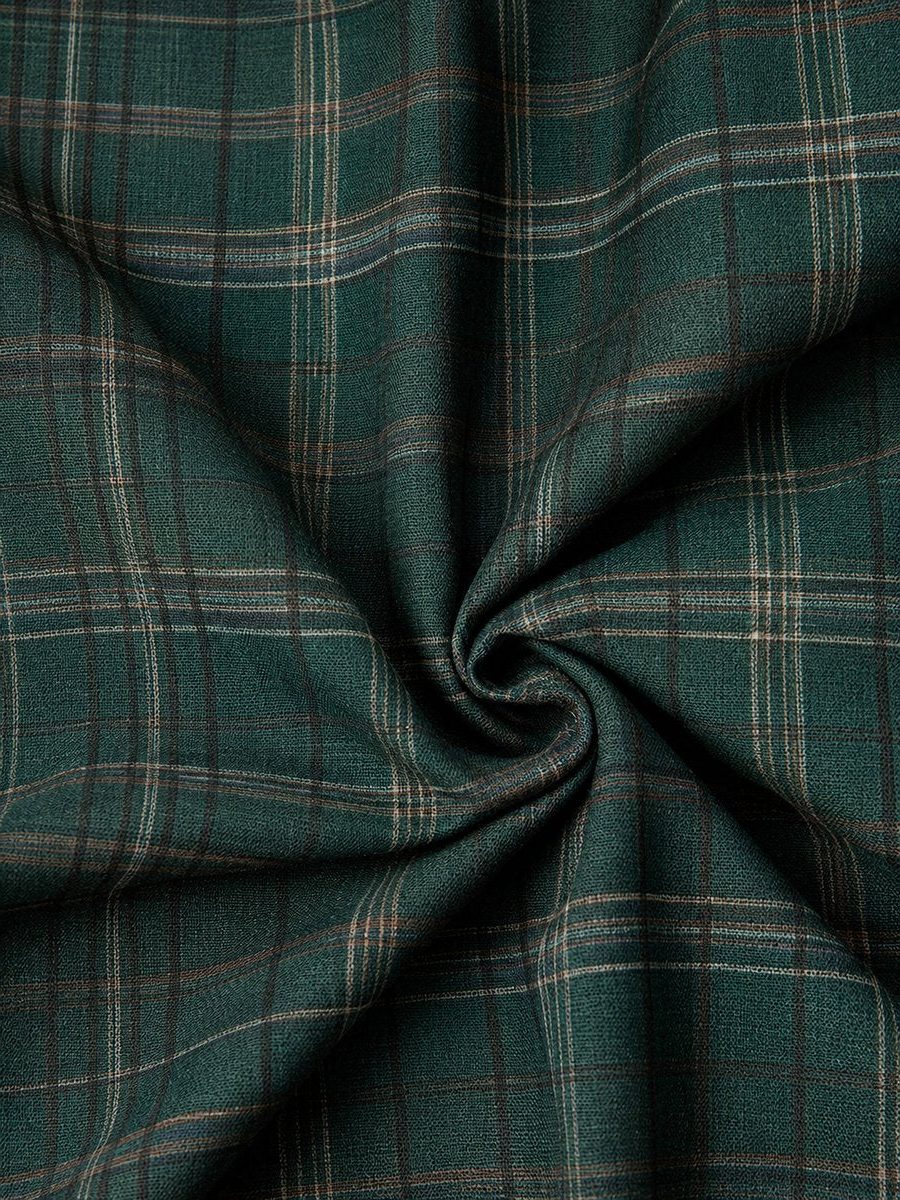 Ternet Flannel Maxi Skjortekjole til Damer - View 6