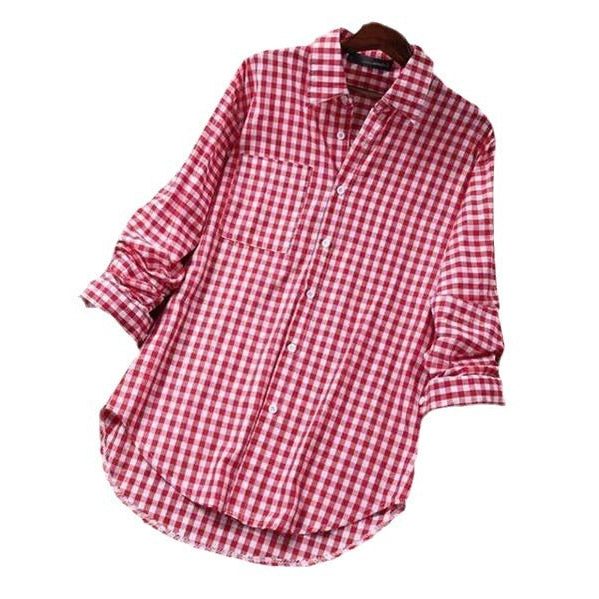 Ternet Oversized Skjorte med Lange Ærmer til Damer - View 7