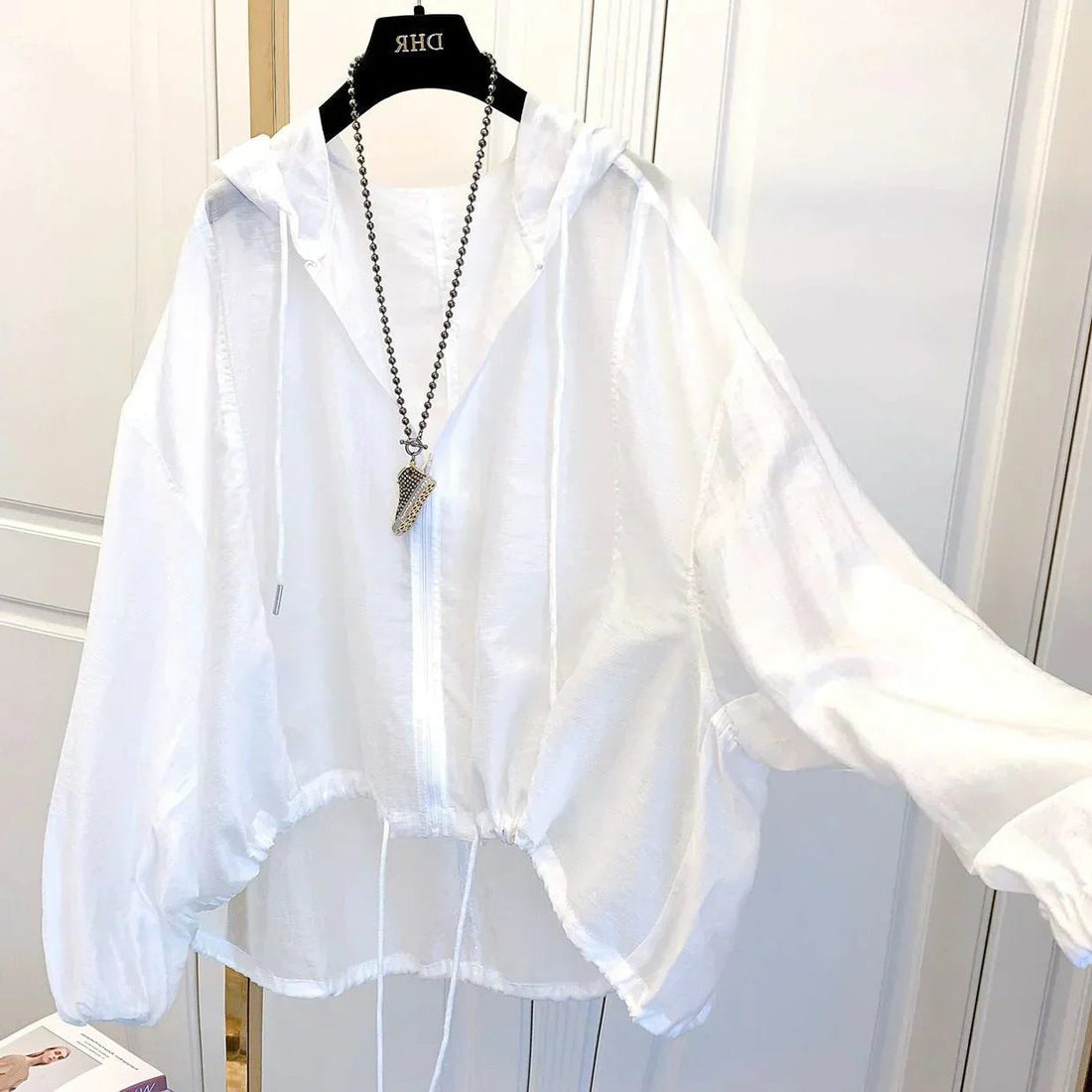Transparent Zip-Up Jakke til Damer