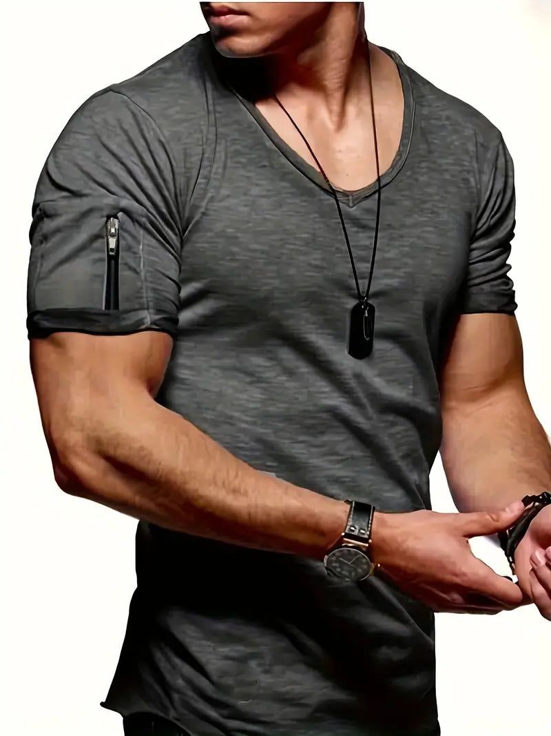 V-hals T-shirt til Herrer - View 7