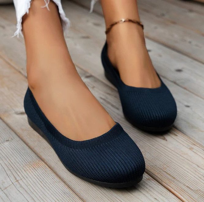 Vævede Ballerinaer med Spids Tå til Damer