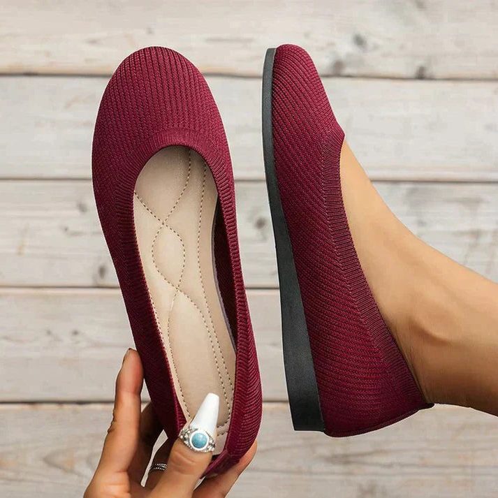 Vævede Ballerinaer med Spids Tå til Damer